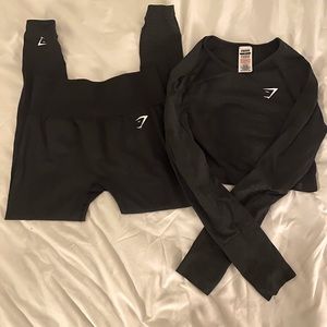 Black GYMSHARK VITAL SEAMLESS 2.0 Set